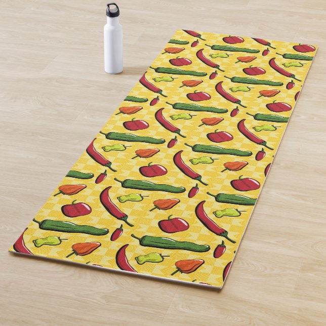 A World of Chilli Peppers Yoga Mat (In Situ)