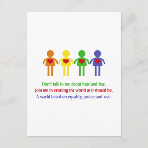 A World of Equality, Justice and Love Postcard