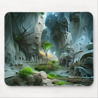 A World of Fantasy Landscape Environment City Mouse Mat