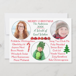 A World of Good Wishes 3 Photos - Christmas Card