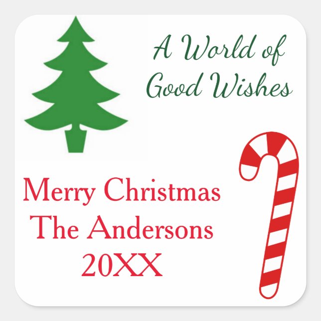 A World of Good Wishes - Square Sticker (Front)
