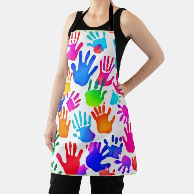 A World of Hands in Colour Apron (Insitu)
