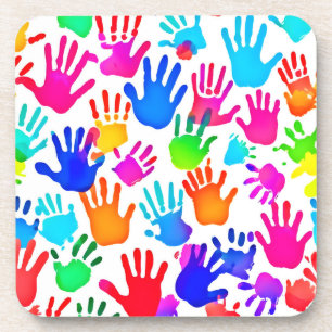 A World of Hands in Colour Coaster