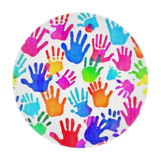 A World of Hands in Colour Cutting Board (Front)