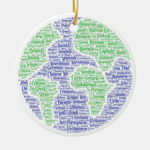 A world of languages ornament
