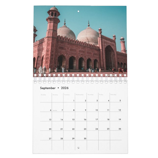 A World Of Mosques Muslim Islamic Wall Calendar (Sep 2026)