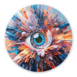 A WORLD OF WONDER BEGINS WITH VISION BLUE IRIS VER CERAMIC KNOB