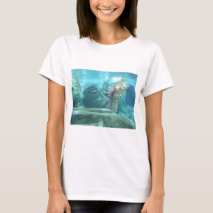 A World Underwater - Stone Statue image T-Shirt