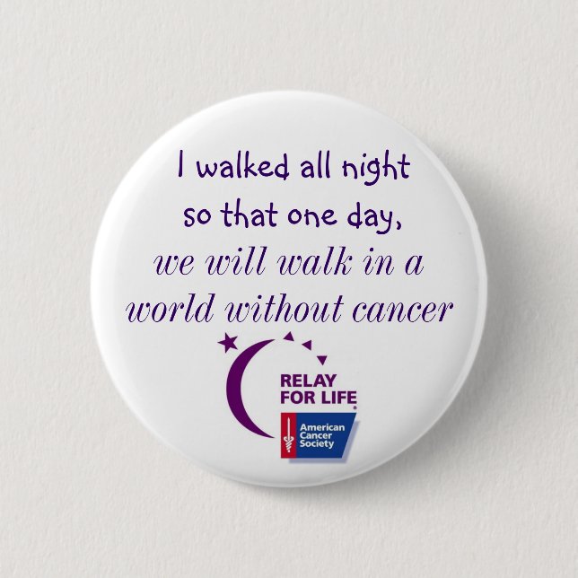 A World Without Cancer 6 Cm Round Badge (Front)
