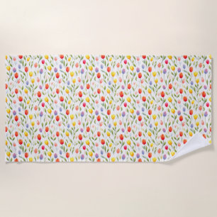 A World Without Flowers Is A World Without Joy Beach Towel