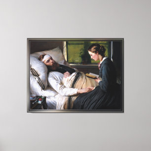 A Wounded Danish Soldier by Elisabeth Baumann Canvas Print