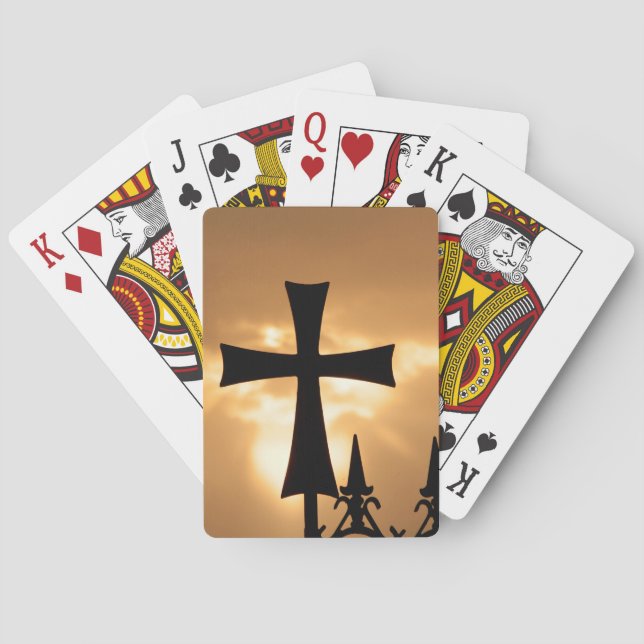 A Wrought-iron Cross on a Fence Playing Cards (Back)