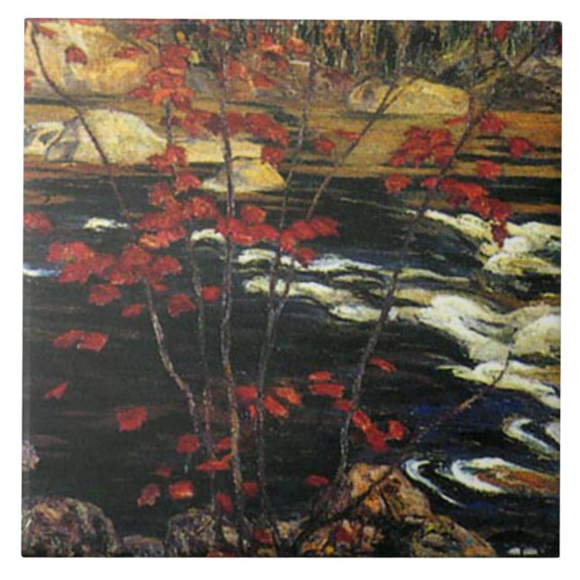 A. Y. Jackson - Red Maple Tile (Front)