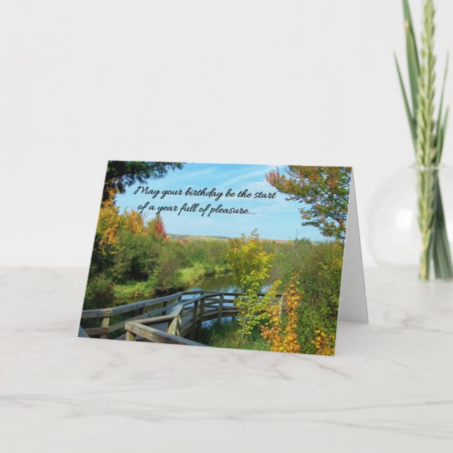 A year full of pleasure...Religious Birthday Card (Front)