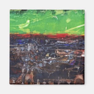 "A Year In Country" Abstract Art Magnet