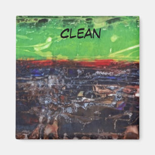 "A Year In Country" Abstract Dishwasher Magnet