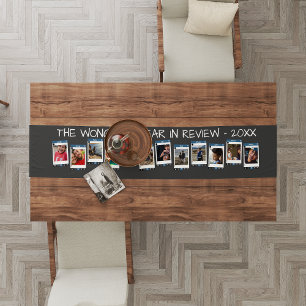 A Year in Review Instagram Photo Table Runner