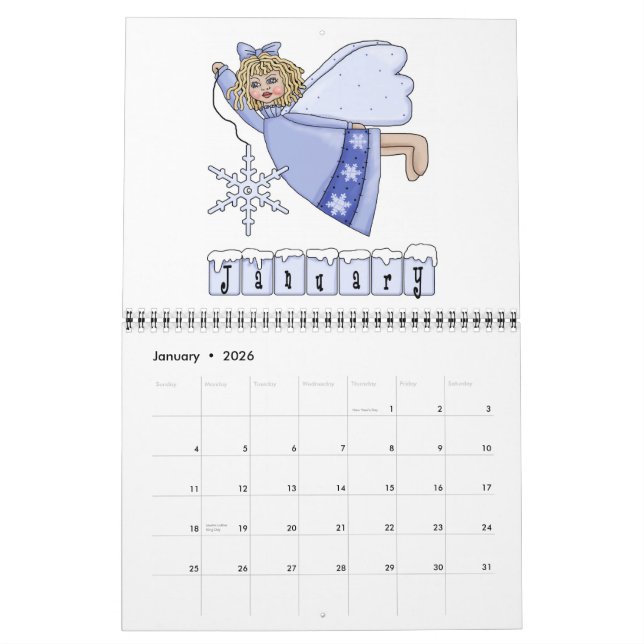 A Year of Angels Calendar (Jan 2026)