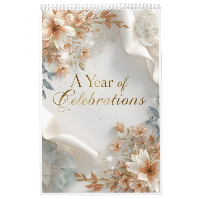 A Year of Celebrations – Illustrated Wall Calendar (Cover)