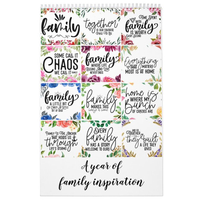 A year of family inspiration calendar (Cover)