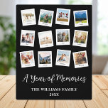 A Year of Memories Family Monthly Photo Collage Plaque<br><div class="desc">Create your own personalised memory photo collage plaque featuring 12 of your favourite pictures. Add an image for each month alongside custom text for modern photomontage collage design.</div>