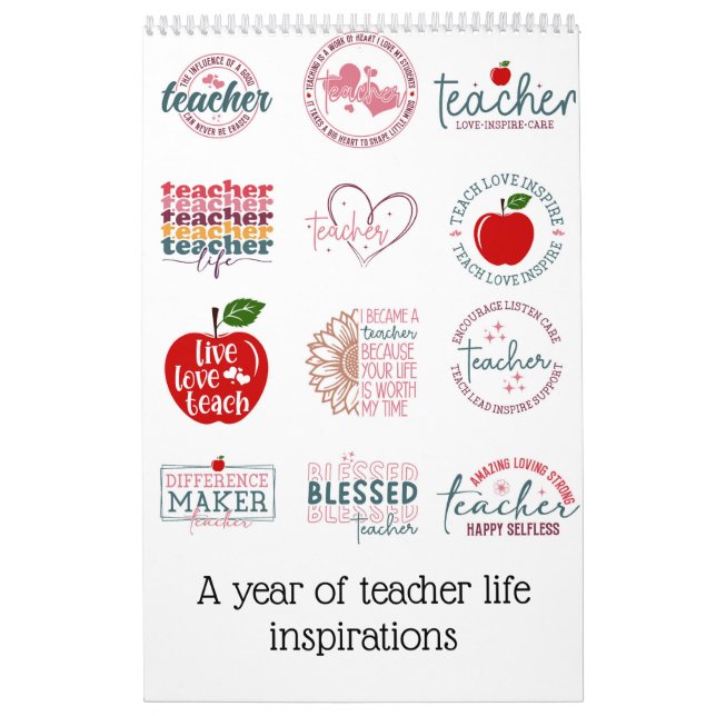 A year of teacher life inspirations calendar (Cover)