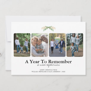 A Year To Remember 4 photos Christmas Holiday Card