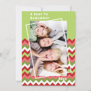A Year to Remember Chevron Christmas Holiday Photo