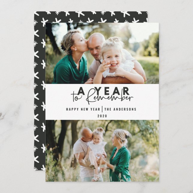 A year to remember modern minimal multi photo (Front/Back)