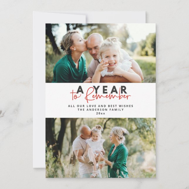 A year to remember modern minimal multi photo (Front)
