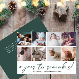 A Year to Remember Year in Review 8 Photo Collage  Holiday Card