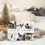 A Year to Remember | Year in Review Photo Collage Holiday Card<br><div class="desc">Create an engaging year-in-review style card for family and friends this Christmas by sharing photos of your family's special moments. Unique modern holiday card design features six favourite photos in a collage layout, with your family name and "A Year to Remember" through the centre. Crisp black lettering with handwritten script...</div>