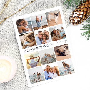 A Year to Remember Year in Review Photo Collage Holiday Card