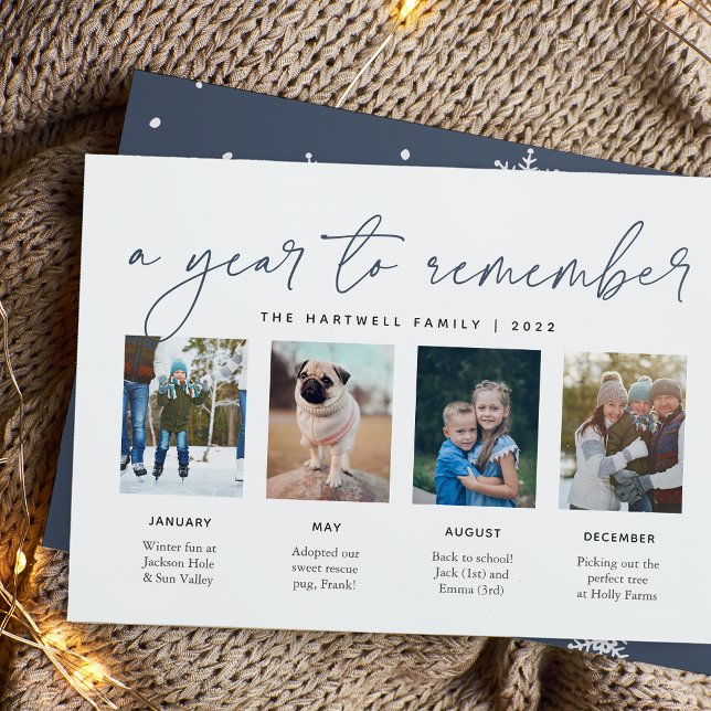 A Year to Remember | Year in Review Photo Collage Holiday Card (Creator Uploaded)