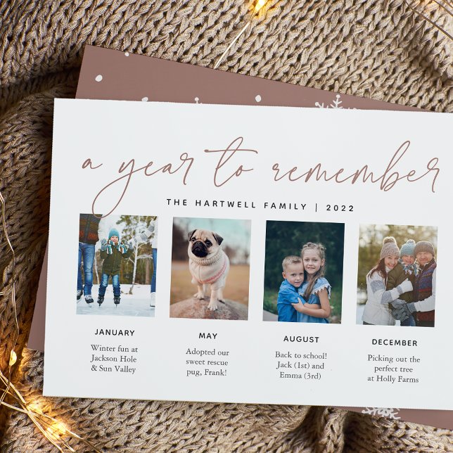 A Year to Remember | Year in Review Photo Collage Holiday Card (Creator Uploaded)