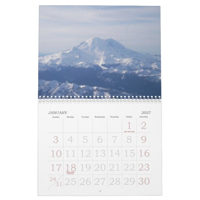 A Year's Journey Calendar (Jan 2027)