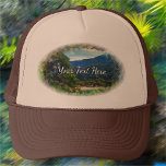 A Yelapa View 0828  Trucker Hat<br><div class="desc">Painting "A Yelapa View 0828" Collection Looking to express yourself or simply keep the sun out of your eyes? Personalize on the product page or click the "Customize" button for more design options and create an essential accessory that you will never leave behind! Designed from my painting "A Yelapa View...</div>