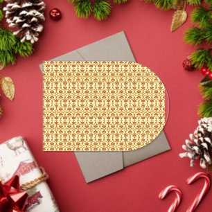 a yellow and white background with an intricate de acrylic invitations