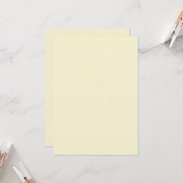 a yellow and white background with small circles invitation (Front/Back In Situ)