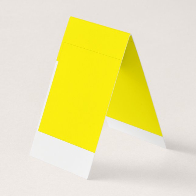 a yellow background with a black border business card (Back)