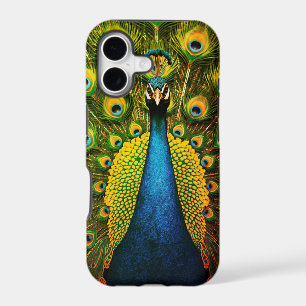 A Yellow + Blue Peacock Image On iPhone