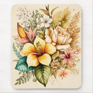 A Yellow Flower Bundle Bouquet For Your Valentines Mouse Mat