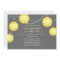 A Yellow & Grey Party Lanterns Wedding Invitation
