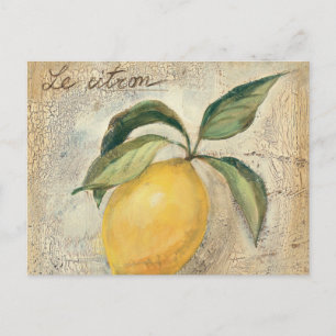 A Yellow Lemon Fruit Postcard