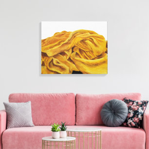 A yellow scarf canvas print