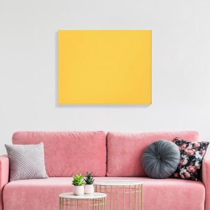A yellow square featuring a clean white border, cr canvas print