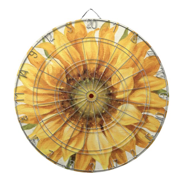 A Yellow Sunflower Dartboard (Front)