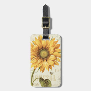 A Yellow Sunflower Luggage Tag
