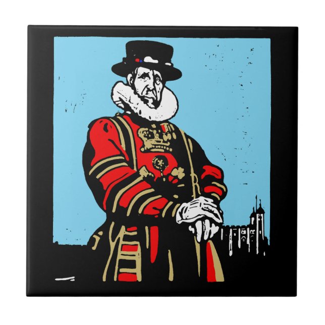 A Yeoman Warder or Beefeater Tile (Front)