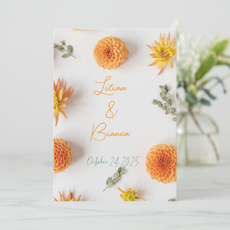 A "Yes" in Summer Hues - invitation wedding